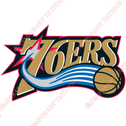 Philadelphia 76ers Customize Temporary Tattoos Stickers NO.1154